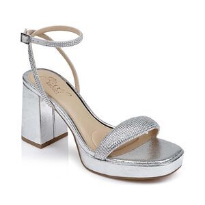 Jewel Badgley Mischka Teddi Platform Block Heels 9.5